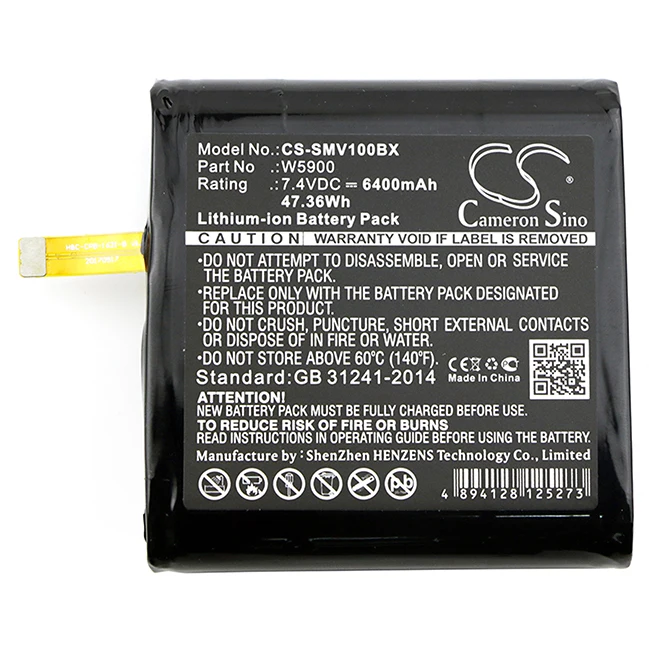 

Cameron Sino 6400mAh Battery For Sunmi V1 W5600 W5900