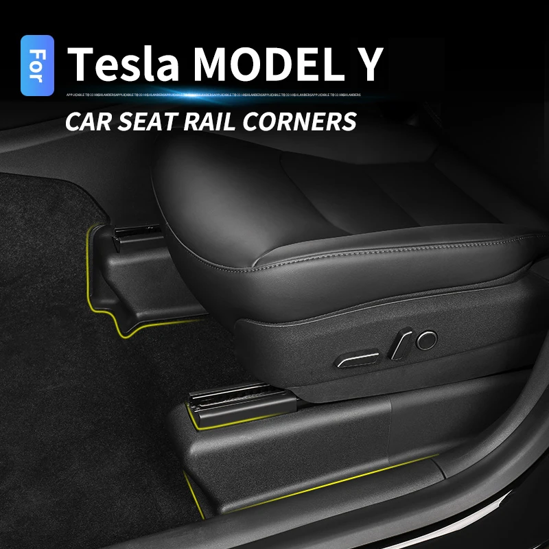 

Under-seat corner guard slide rail suede protection rear anti-kick corner pad modified car supplies For Tesla Model Y 2021 2022