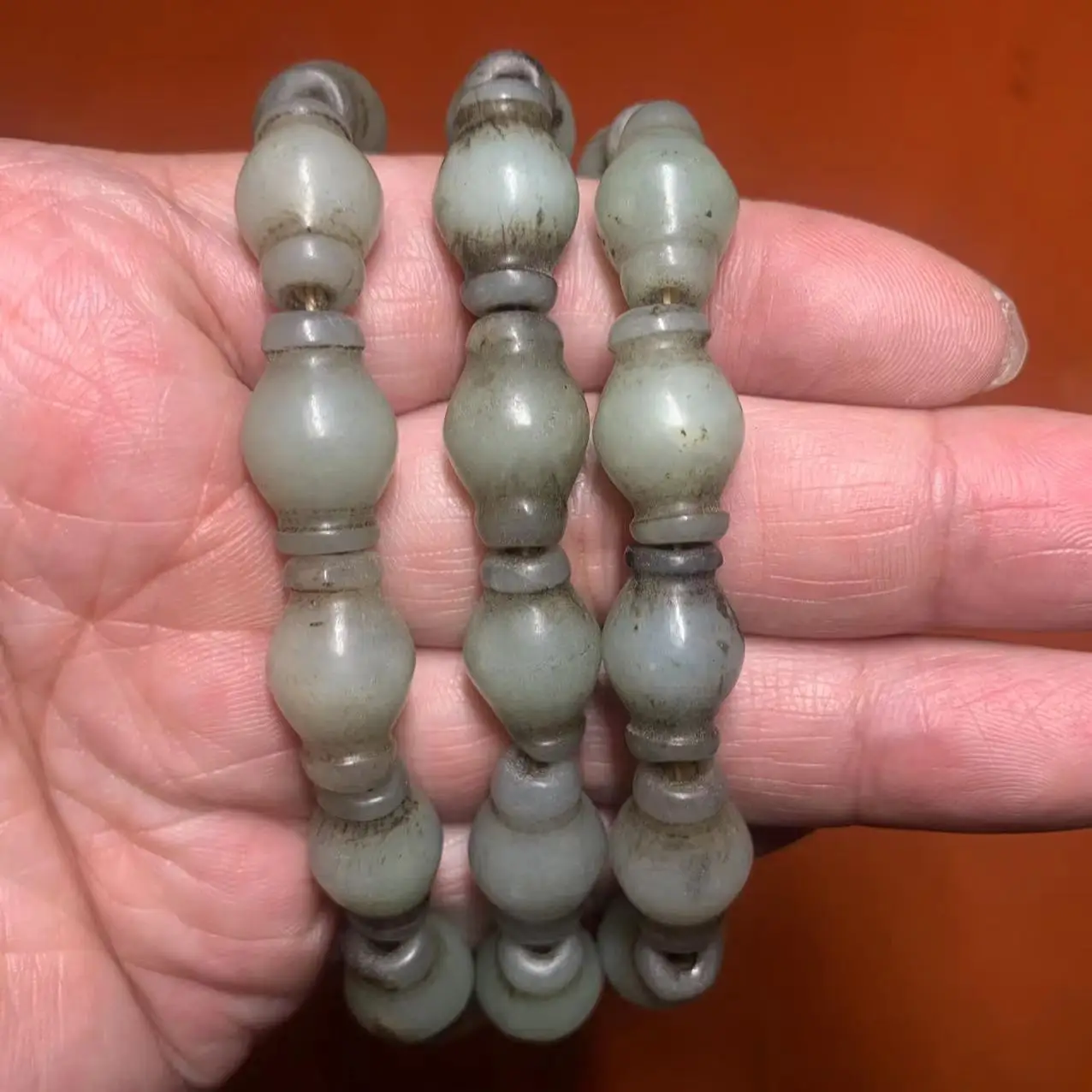 1pcs/lot natural hetian imitation ancient jade handmade necklace happiness longevity auspicious cyan oil luster Men's Women's