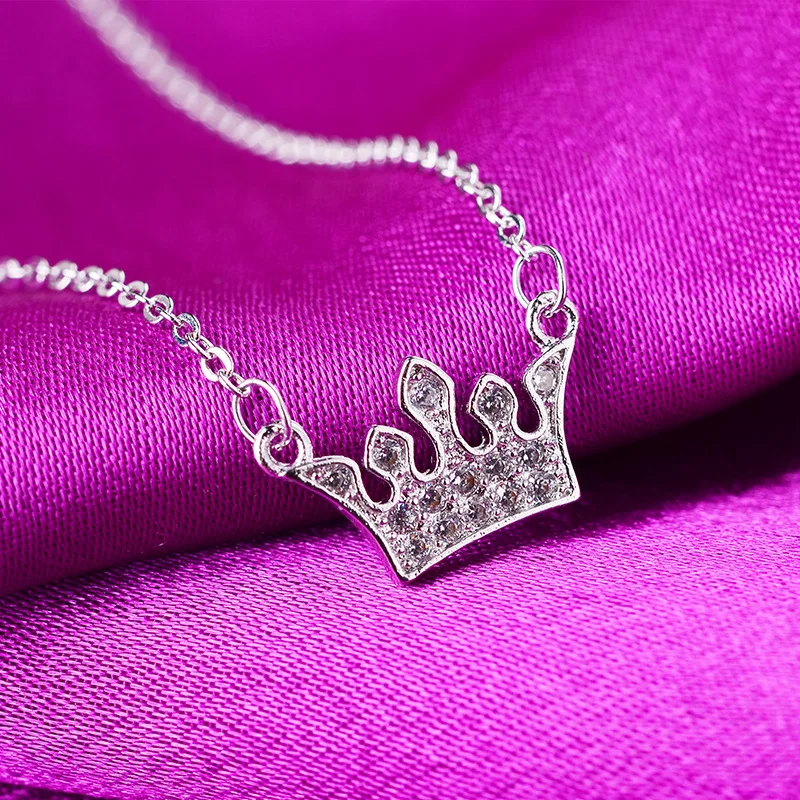 

Женское колье из серебра 925 пробы, с кристаллами