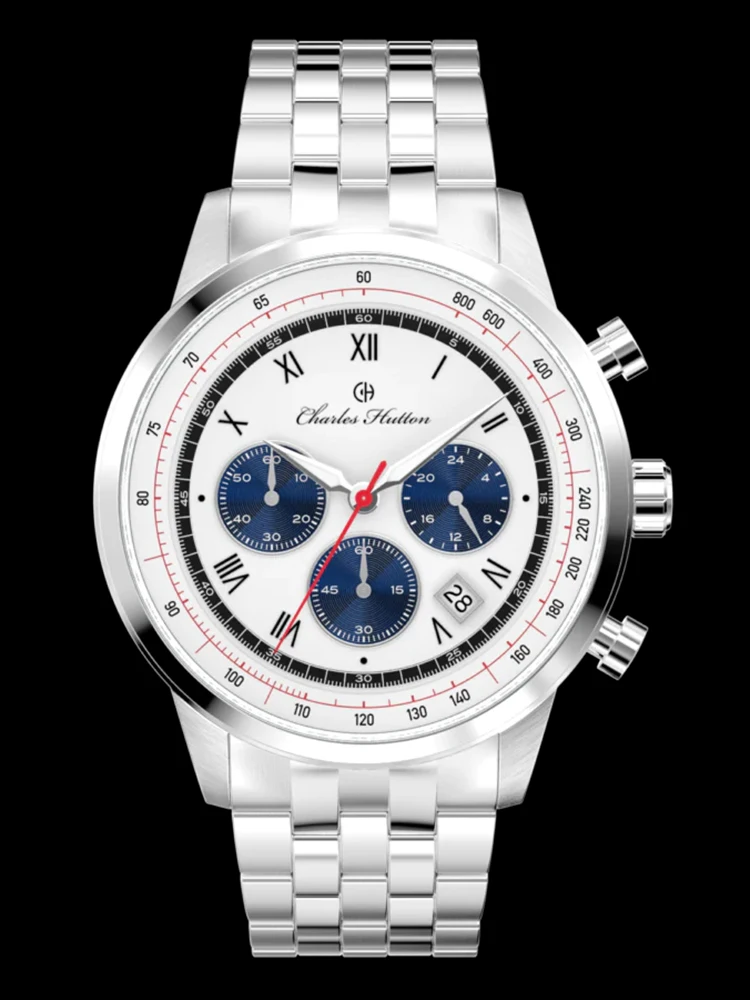 

Luxury Watch Men Chronograph Watch 44mm Business Quartz Wristwatches VD53 Movement Sports Panda Chrono Clocks Charles Hutton