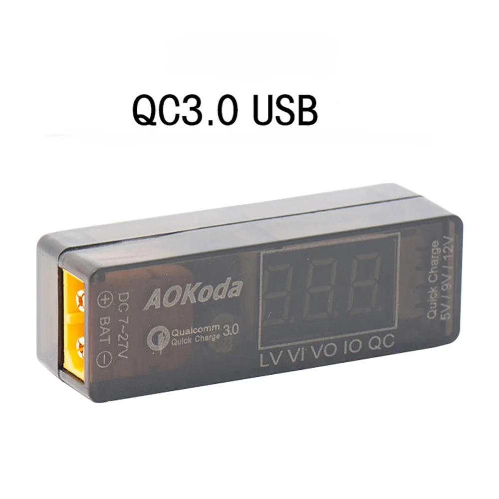 

AOKoda XT60 To USB QC3.0 Quick Phone Charger LiPo Battery Discharger Power Converter Smartphone Tablet PC Adapterfor