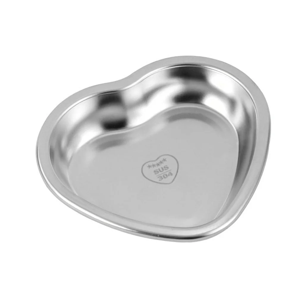 

Plates Steel Plate Bowl Dish Stainless Sauce Tray Dipping Bowls Metal Heart Snack Salad Appetizer Platter Dishes Seasoning Mini