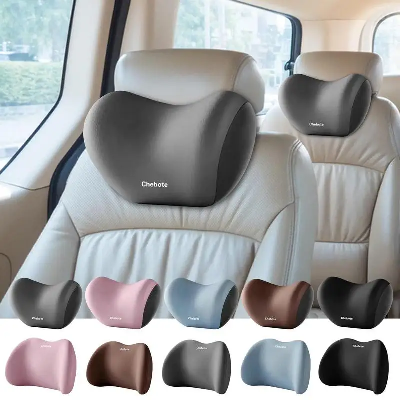 

Universal Car Lumbar Pillow With Memory Foam Headrest & Neck Support Comfortable Breathable & Detachable Lumbar Cushion For cars