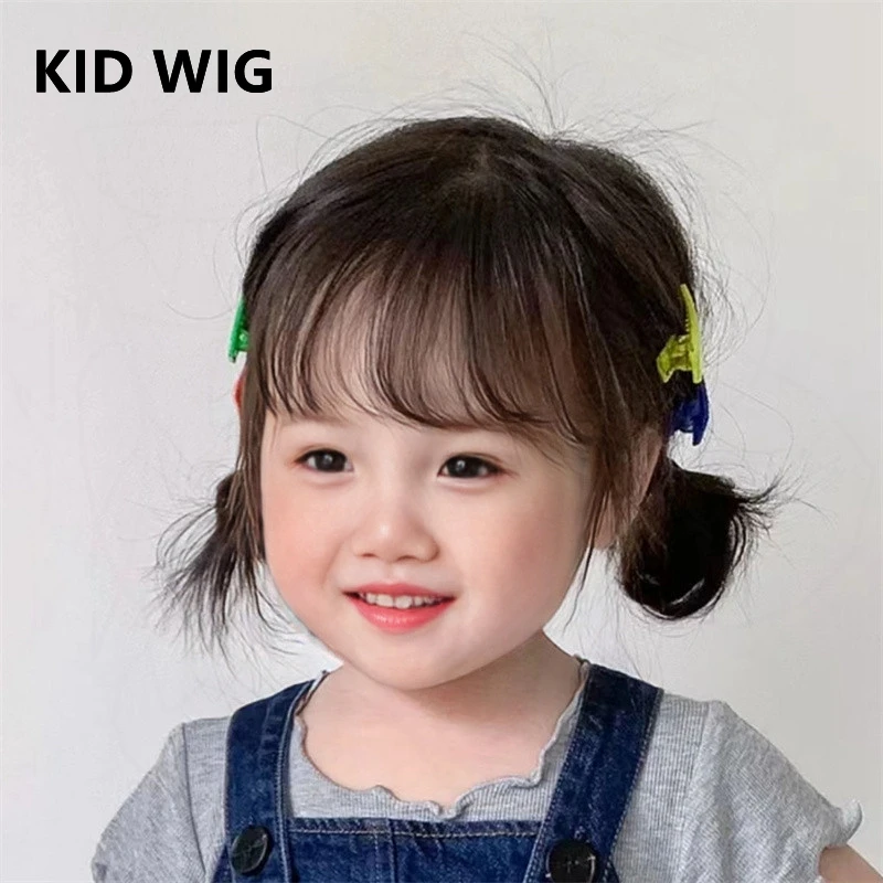 Children's Double Pill Wig Little Girl Headdress Cute Head Coverings for Babies Toddler Hair Accessories Kids Coronet Headwear