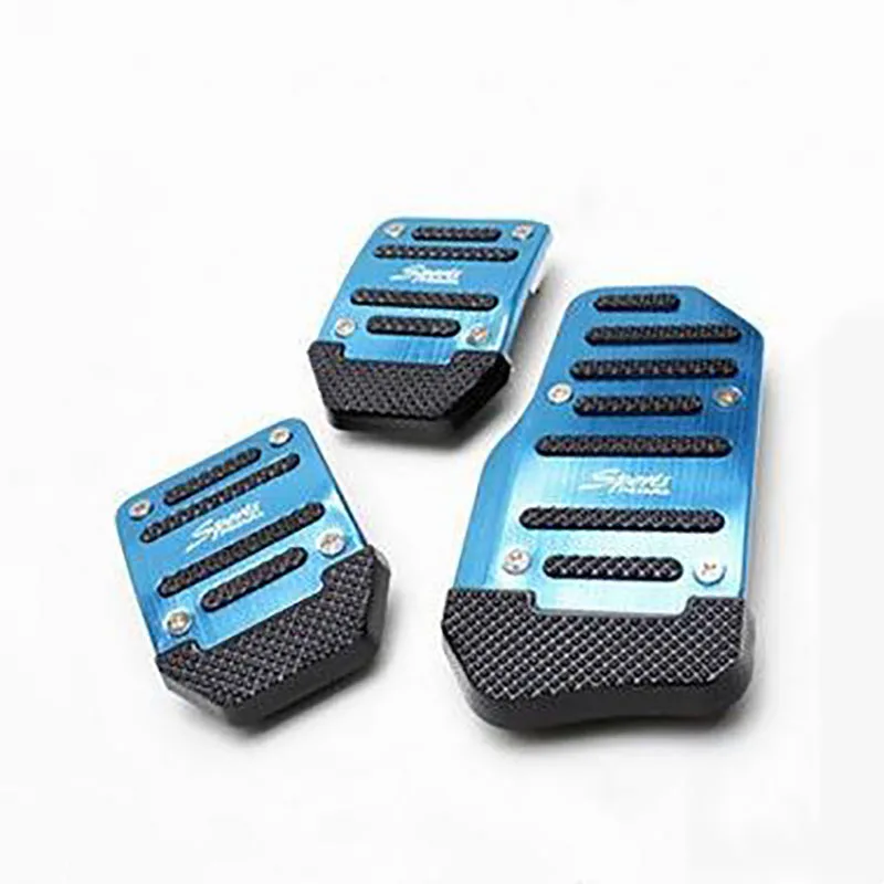 

2/3pcs/set Universal Aluminum Manual Transmission Non-Slip Car Pedal Cover Set Kit Pedali Red/Blue/Silver Auto Accessories