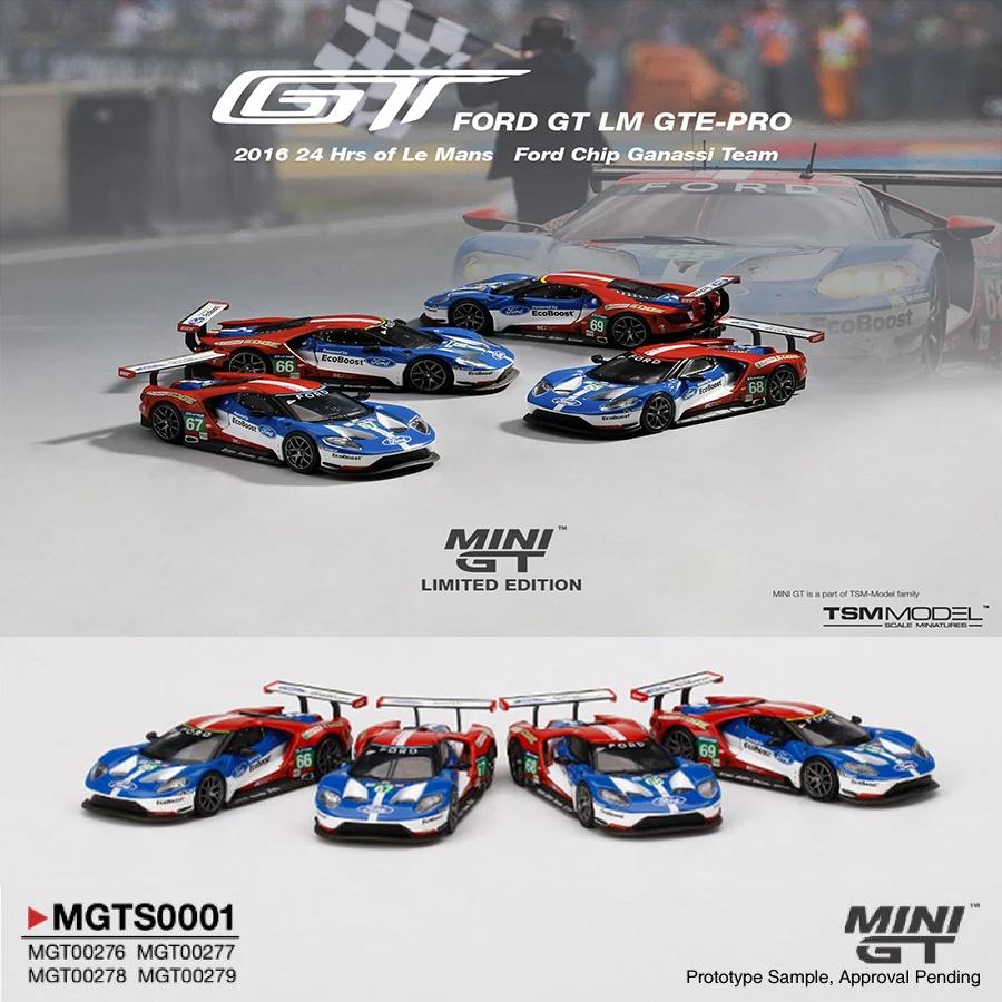 

MINI GT 1:64 Ford GT LMGTE PRO #66/67/68/69 Alloy Model Car Set LHD Limited Collection