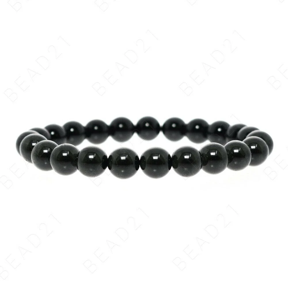 

6mm Shungite Bracelet Shungite Beads Stretch Bracelet,Radiation EMF Protection