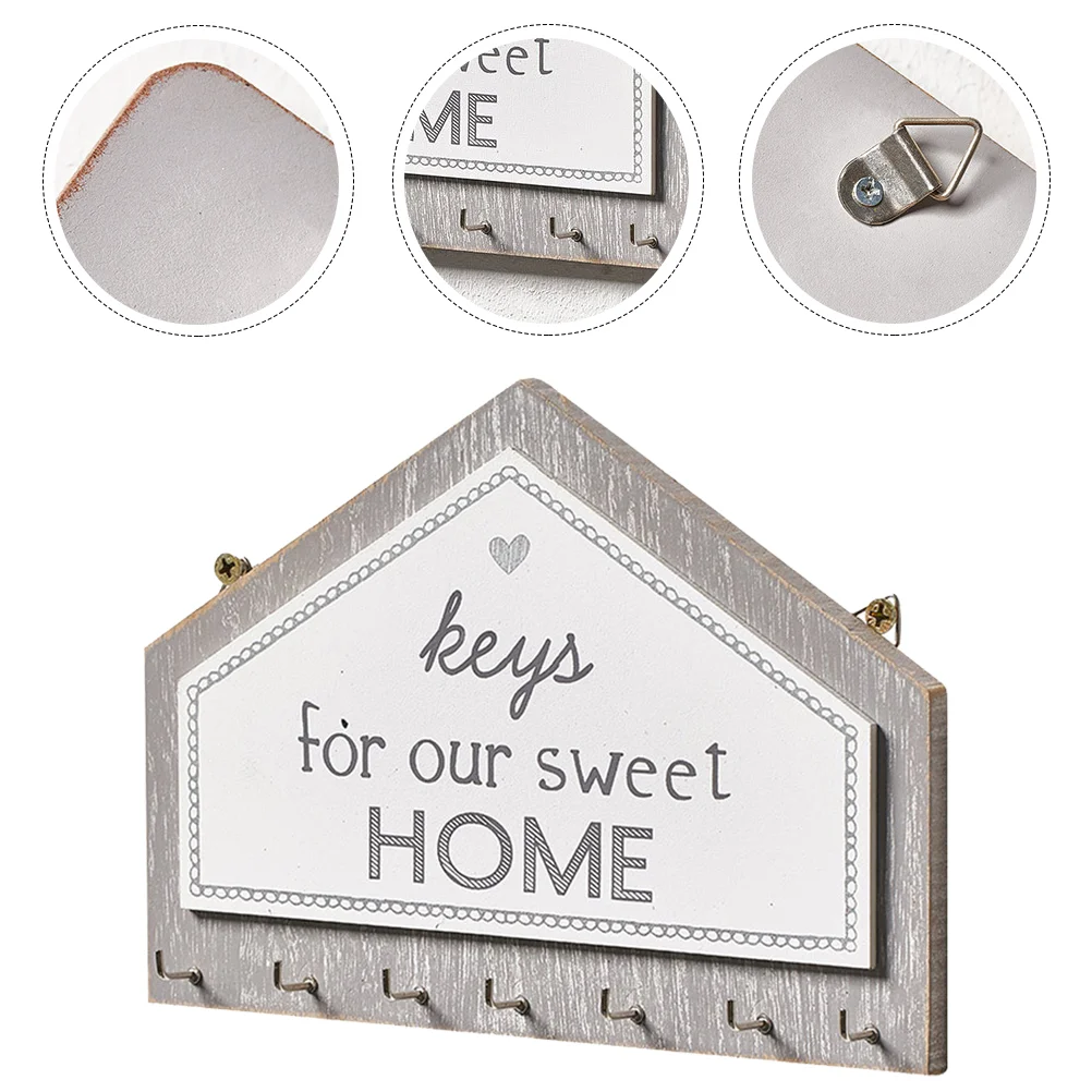 

Hook Wall Hanger Key Hooks Wood Coat Rack Holder Entryway Doorwooden Decoration Storage Keys Sign Rustic Farmhouse Hanging