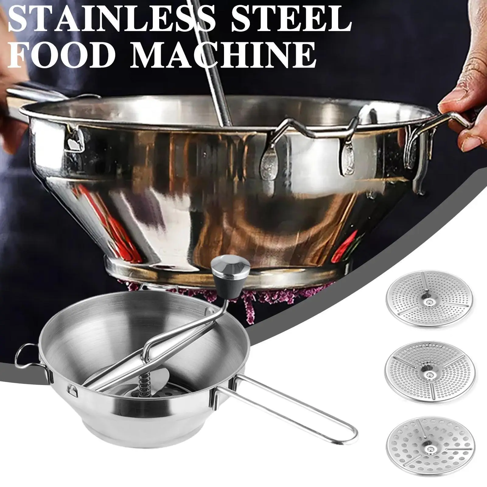 

1pcs Potato Masher Steel Vegetable Fruits Food Kitchen Puree Accessories Grinder Pumpkin Mashing Pressing Tool K2o6