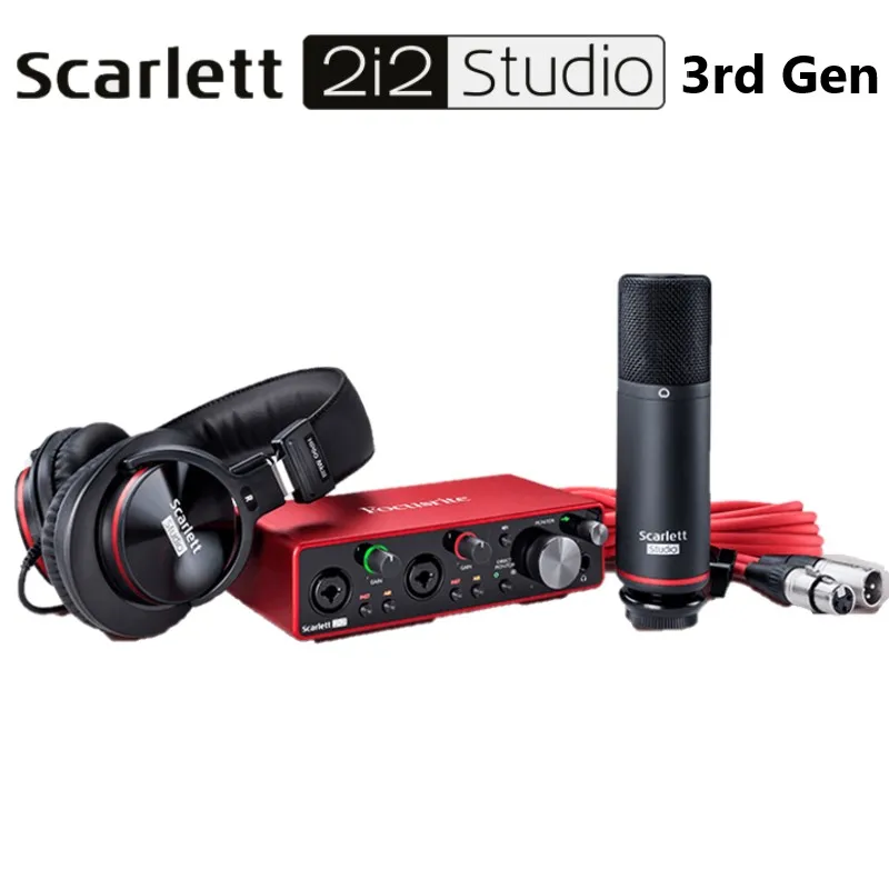Новый комплект Focusrite scarlett 2i2 studio 3rd Gen аудио интерфейс + CM25 MKIII конденсаторный