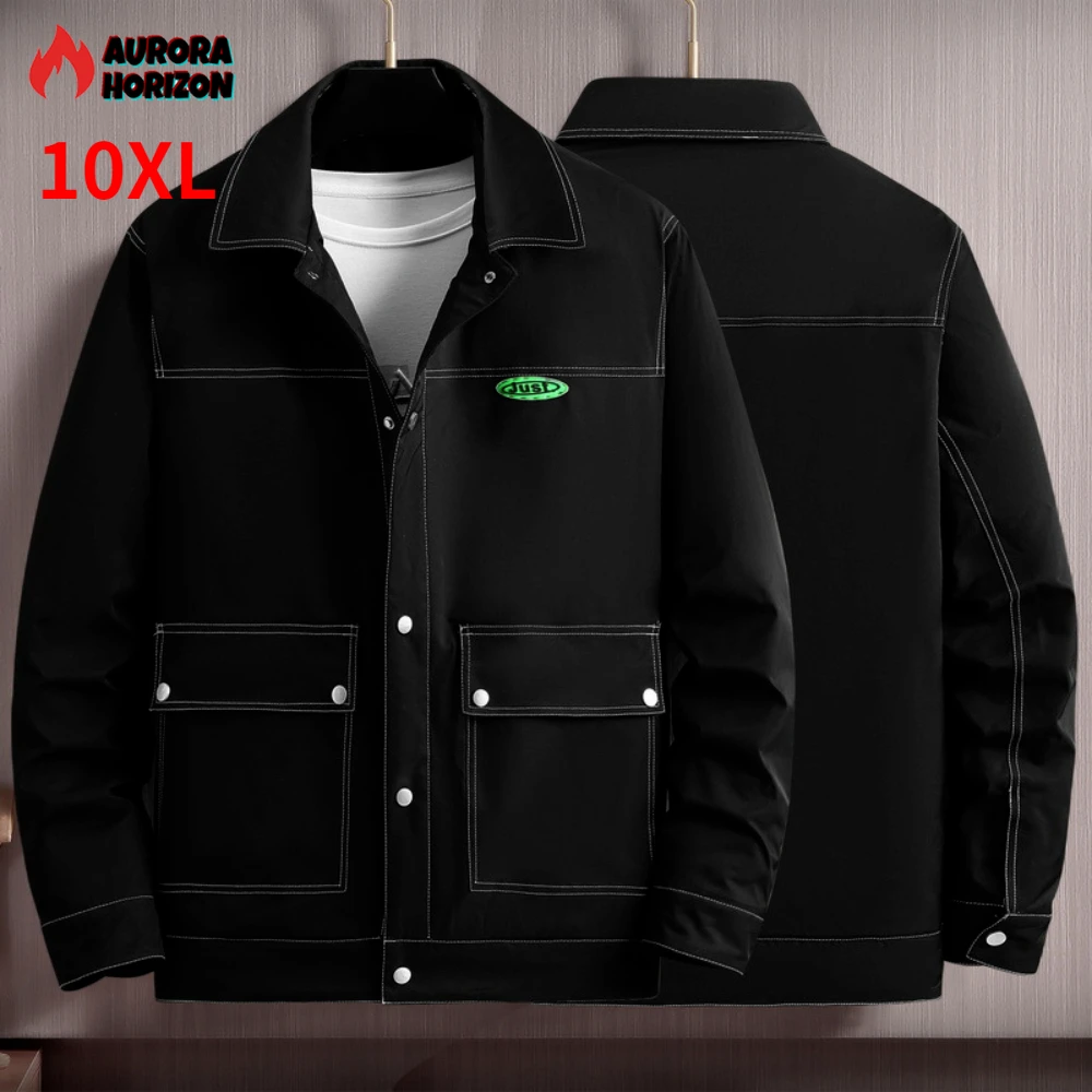 

AuroraHorizon Plus Size Jacket Men Big Size Coat Autumn Spring Jackets Coats Line Design Fashion Causal Loose Jacket 8XL 10XL