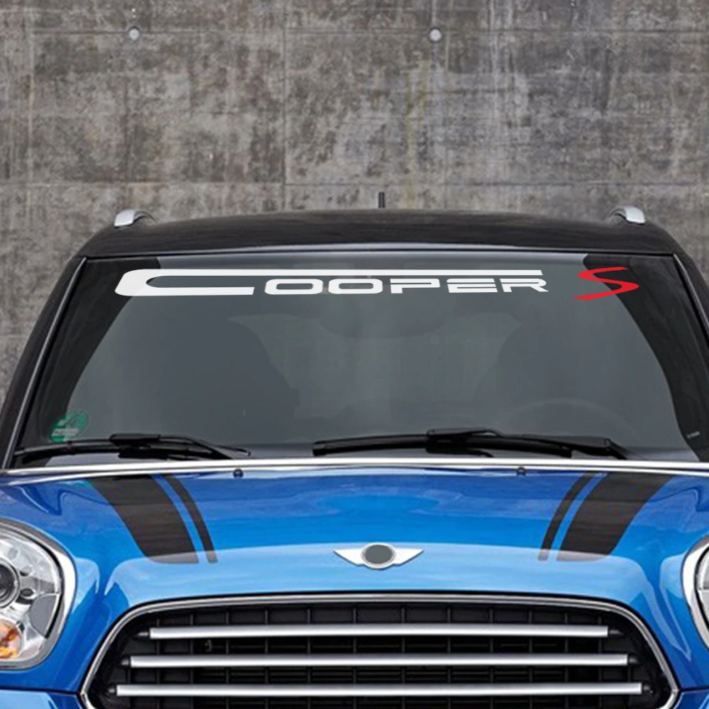 Автомобильный Стайлинг переднее ветровое стекло фотонаклейки для MINI Cooper S JCW R50 R53