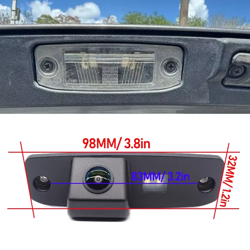 Фото CCD HD 170 °   Камера заднего вида Fisheye для Hyundai Tucson JM 2004-2009: аксессуары для парковочного монитора автомобиля №2