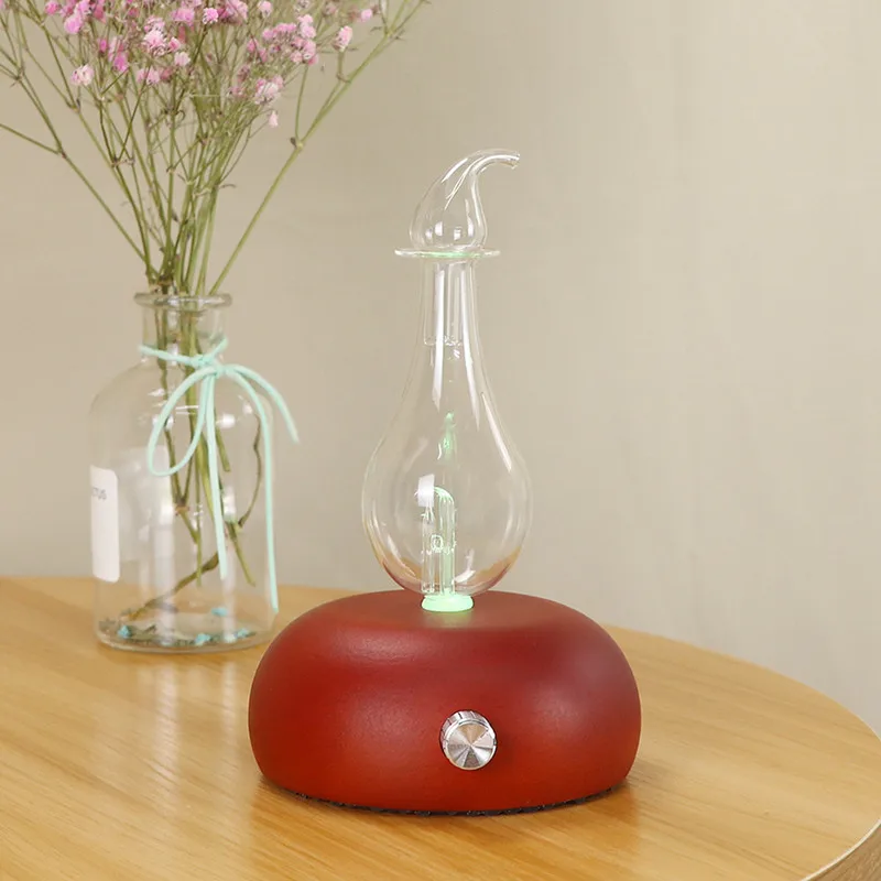

Waterless Diffuser Scent Nebulizer Fragra Aromatherapy Essential Oils Diffuser Without Water Wood Glass Vaporizer For Home