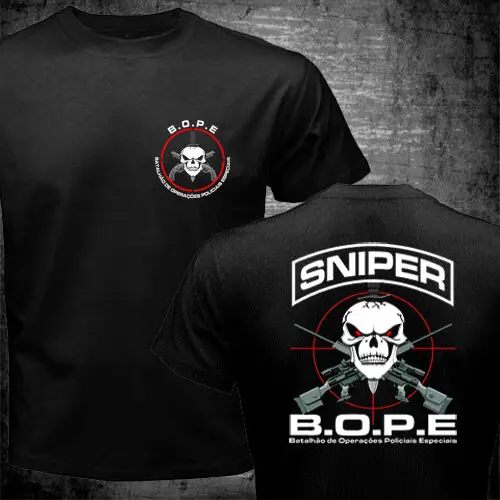

BOPE Tropa De Elite Sniper Unit Scout Brazil Police Special Forces Black T shirt