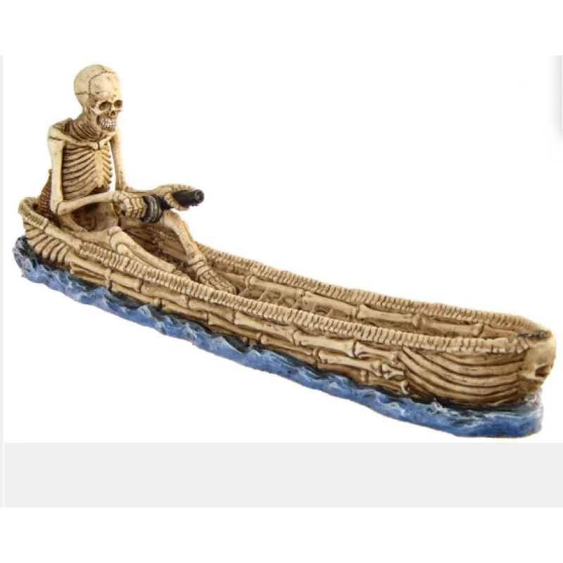 

Creative Craft New Incense Burner-Skull Rowing Birthday Gift Exquisite Home Decorations Ornament