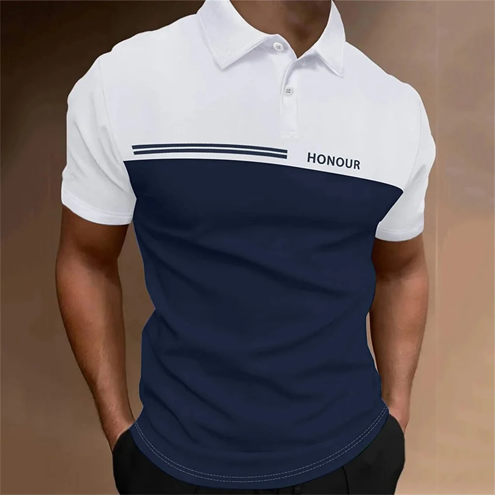 

Business Men's Polo Shirt Pure Color T Shirt Casual Tops Fashion Sport Wear Oversized Polo Shirts Man Clothes With Short Sleeve