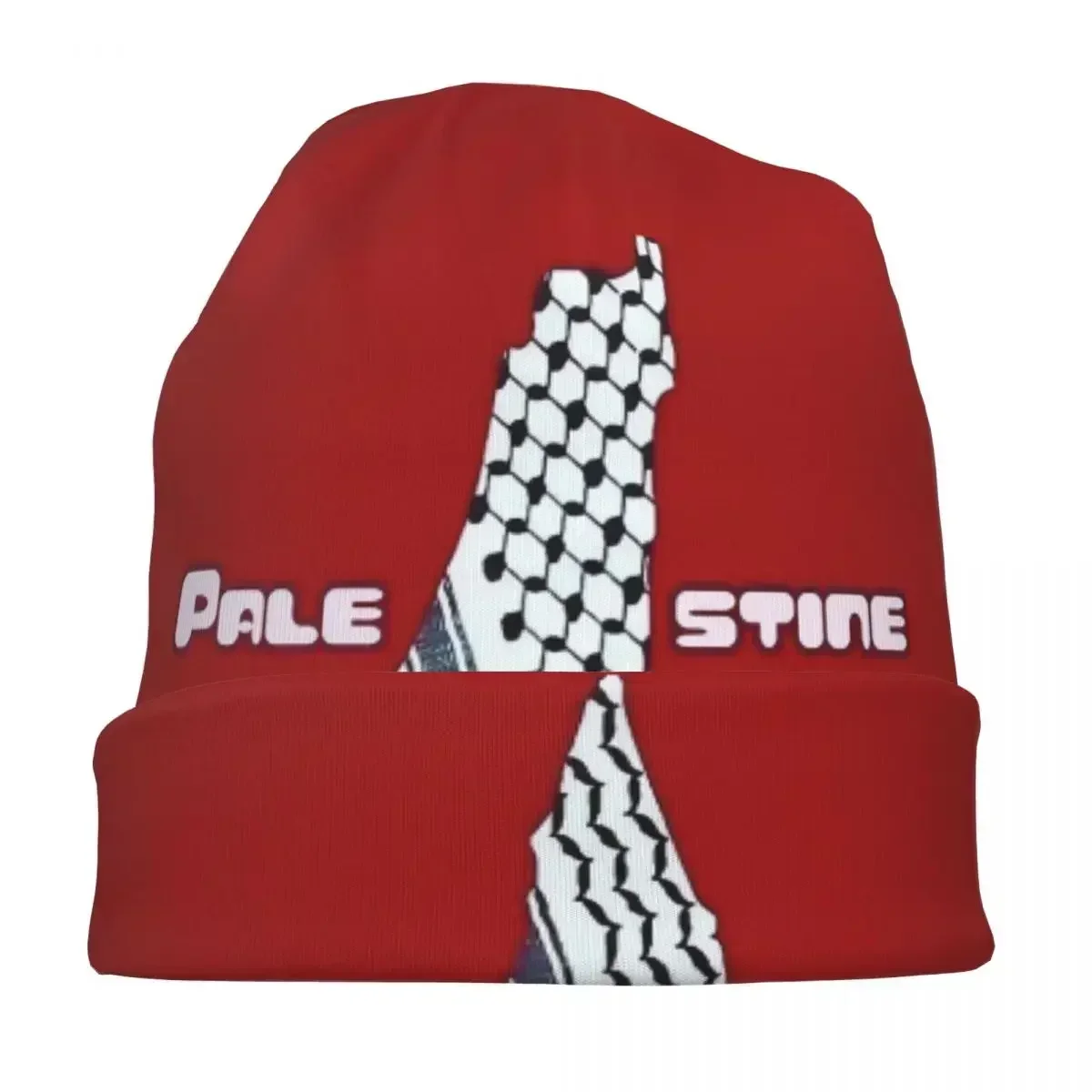 Палестинская карта Хатта Куфия - красная шапка унисекс для Palestin вязаная с