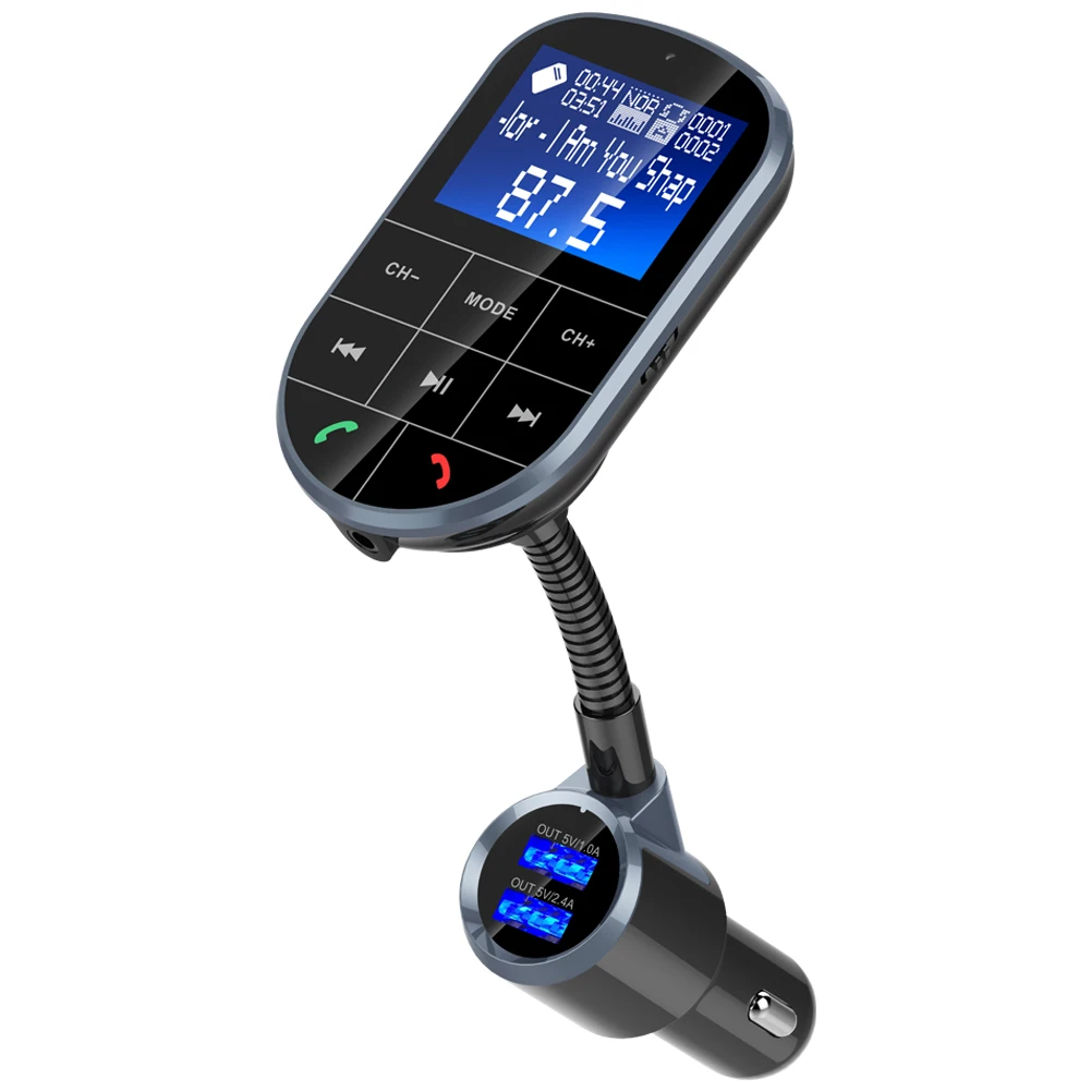 

BC37 Car MP3 Player 3.0+EDR Bluetooth Version Car Kit Hands Free Wireless Bluetooth FM Transmitter LED Screen 5V/2.4A USB