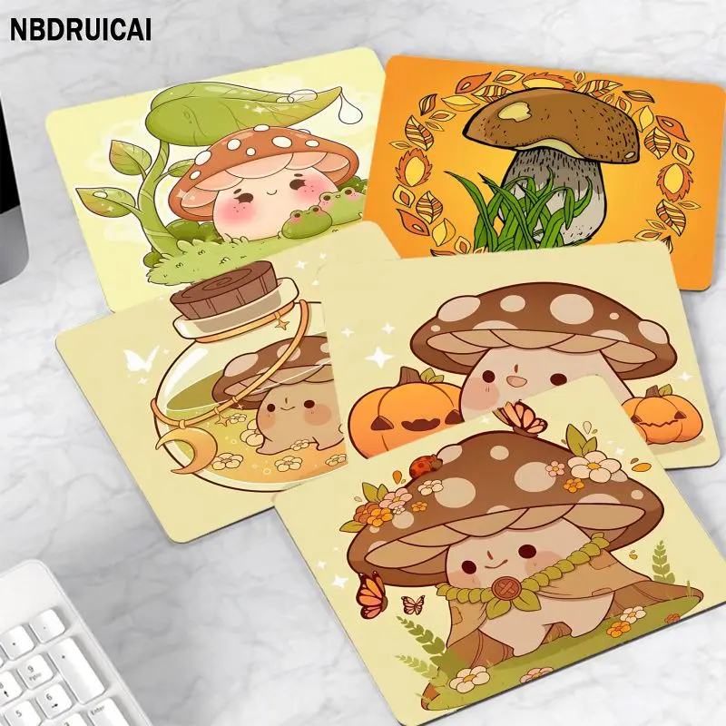

Cartoon Mushroom 25x29cm Small Office Computer Mat Table Keyboard Big Mouse Pad Laptop Cushion Non-slip Office Desk Accessories