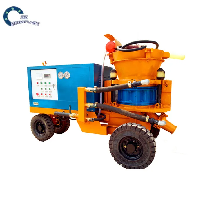 Universal shotcrete machine concrete nozzle