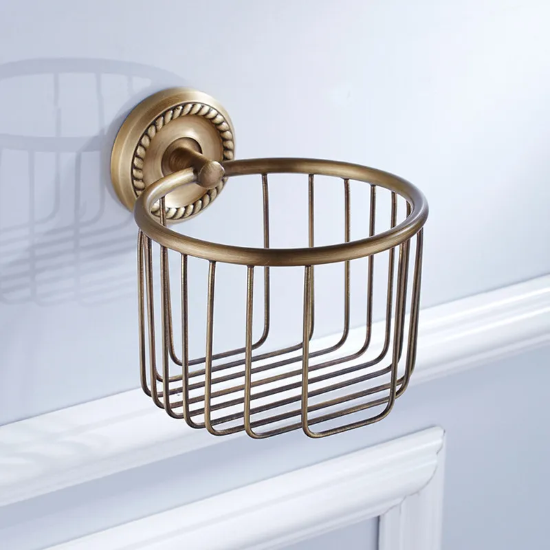 Античная медная корзина для салфеток