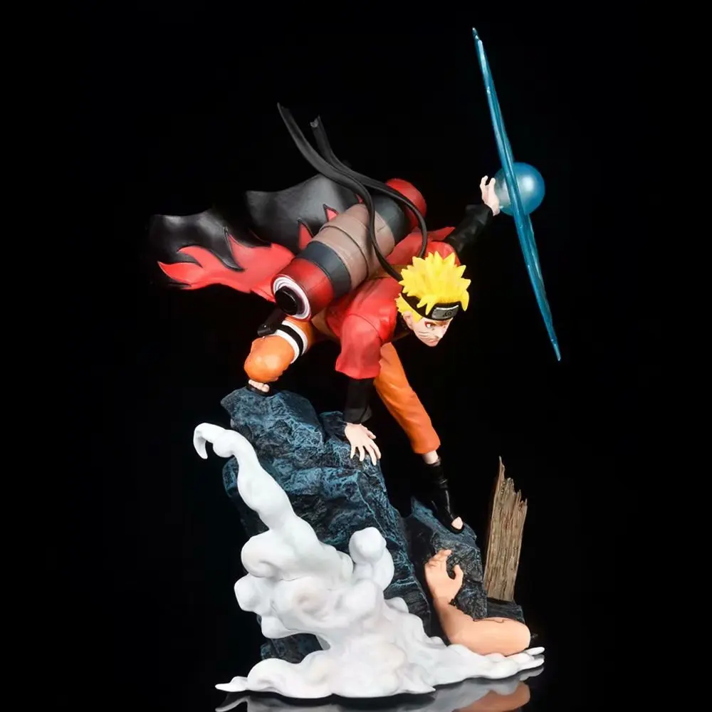 

37CM Naruto Anime Figures GK Uzumaki Naruto Immortal Naruto Oversized Spiral Pill Scene Statue Hand Ornament Model