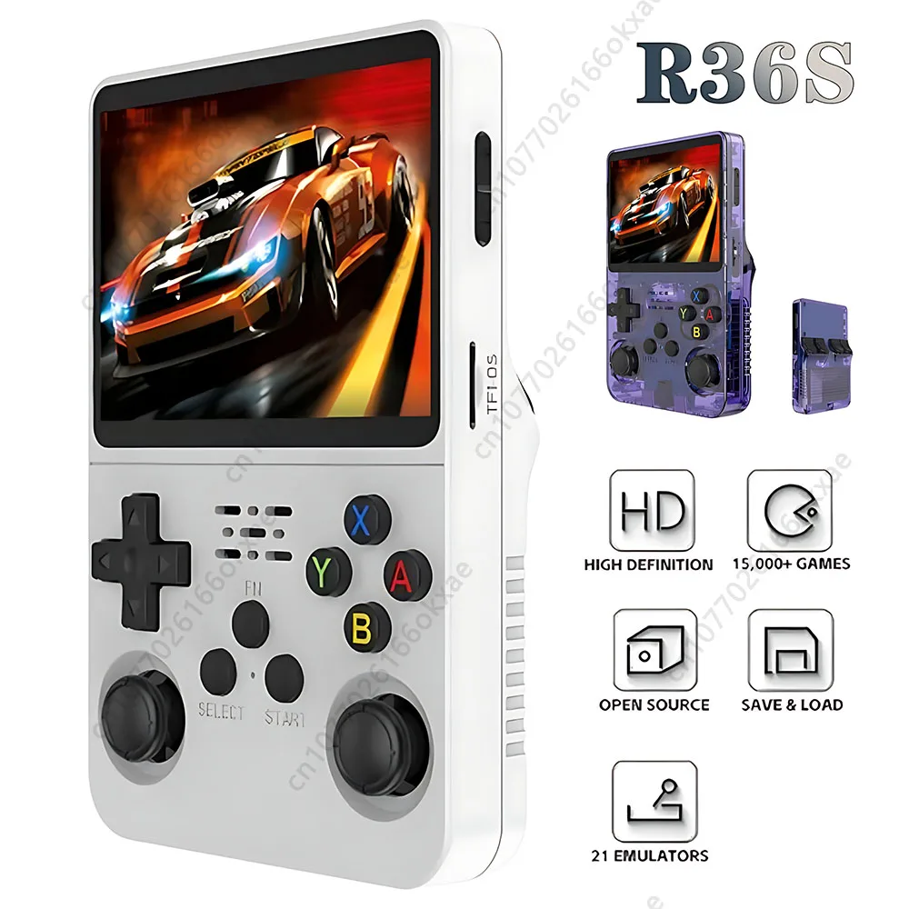 Портативная игровая консоль в стиле ретро R36S 64 ГБ IPS-экран видеоплеер для детей