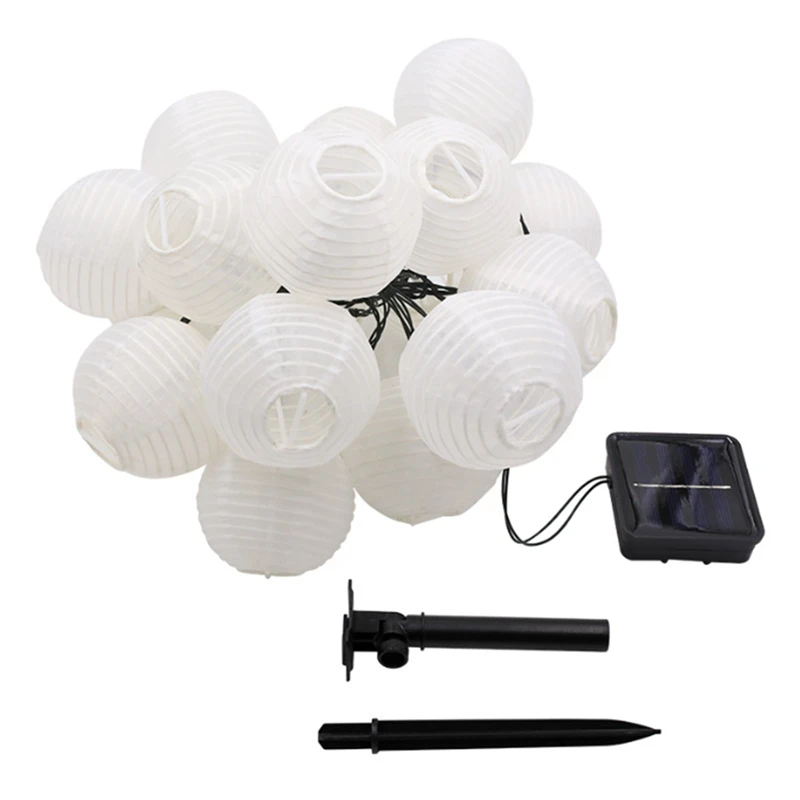

GTBL Solar Fairy Lights Lanterns 30 LED Garden Outdoor Indoor Waterproof 6 Metres Warm White Solar Lighting For Party,Patio