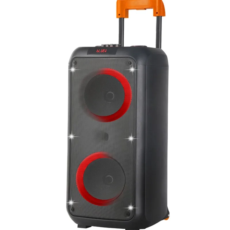 

Dual 8 Inch 40W Portable Professional Wireless Mega Bass Multimedia With Flame Led Lights Party Speaker Woofer