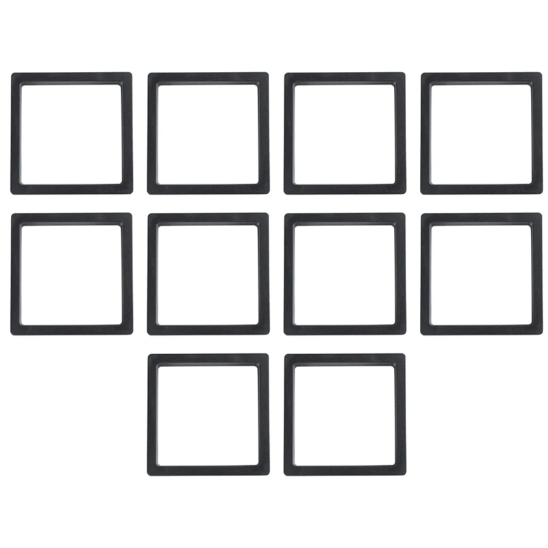 

10 квадратных 3D альбомов с плавающей рамкой держатель для монет коробка для ювелирных изделий показ чехол, 9x9 см (с основанием)