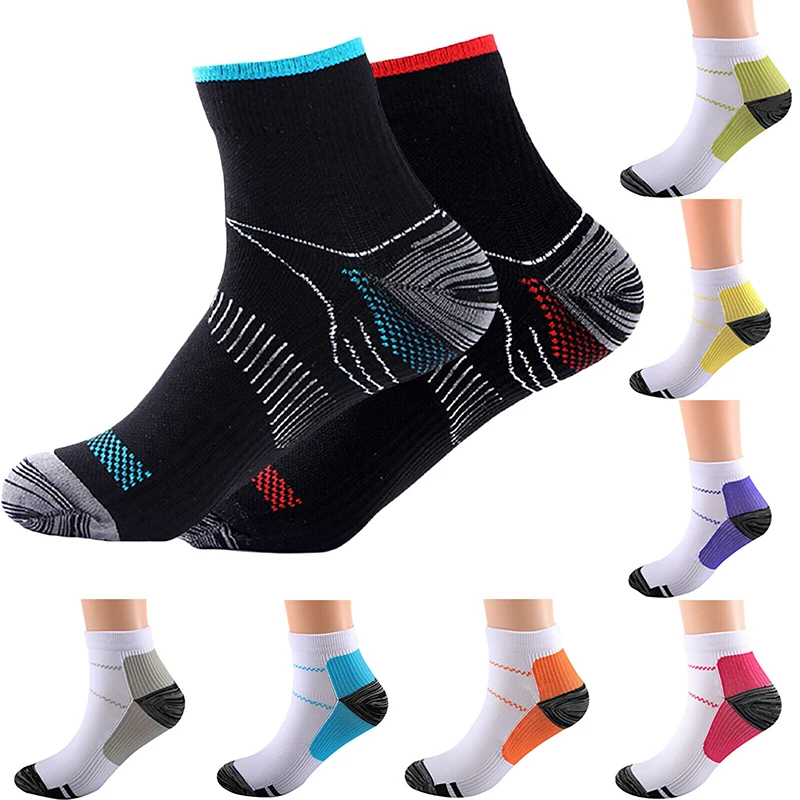 1 Pair Plantar Fascia Compression Socks Men Women Fasciitis Heel Spurs Pain Socks Deodorant Breathable Sports Pressure Socks