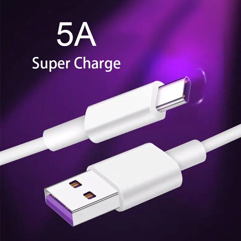 

Кабель зарядный USB Type-C с поддержкой быстрой зарядки, 5 А