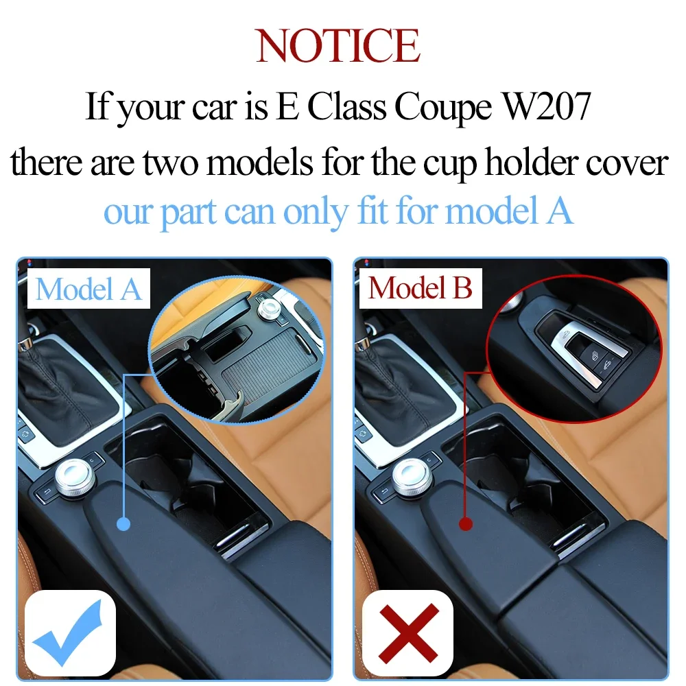 Для Mercedes-Benz W204 C-класса C180 C200 C300 W207 E W212 E260 E300 (праворульные модели) — декоративная накладка на держатель для стакановнапитков в салоне автомобиля (art.: 3920db3baafe4) - 3920db3baafe4