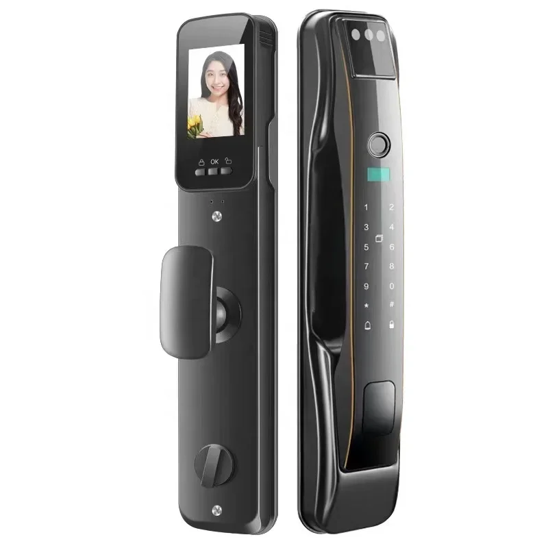 Смарт-замок Tuya со встроенной камерой и ключами стальным корпусом