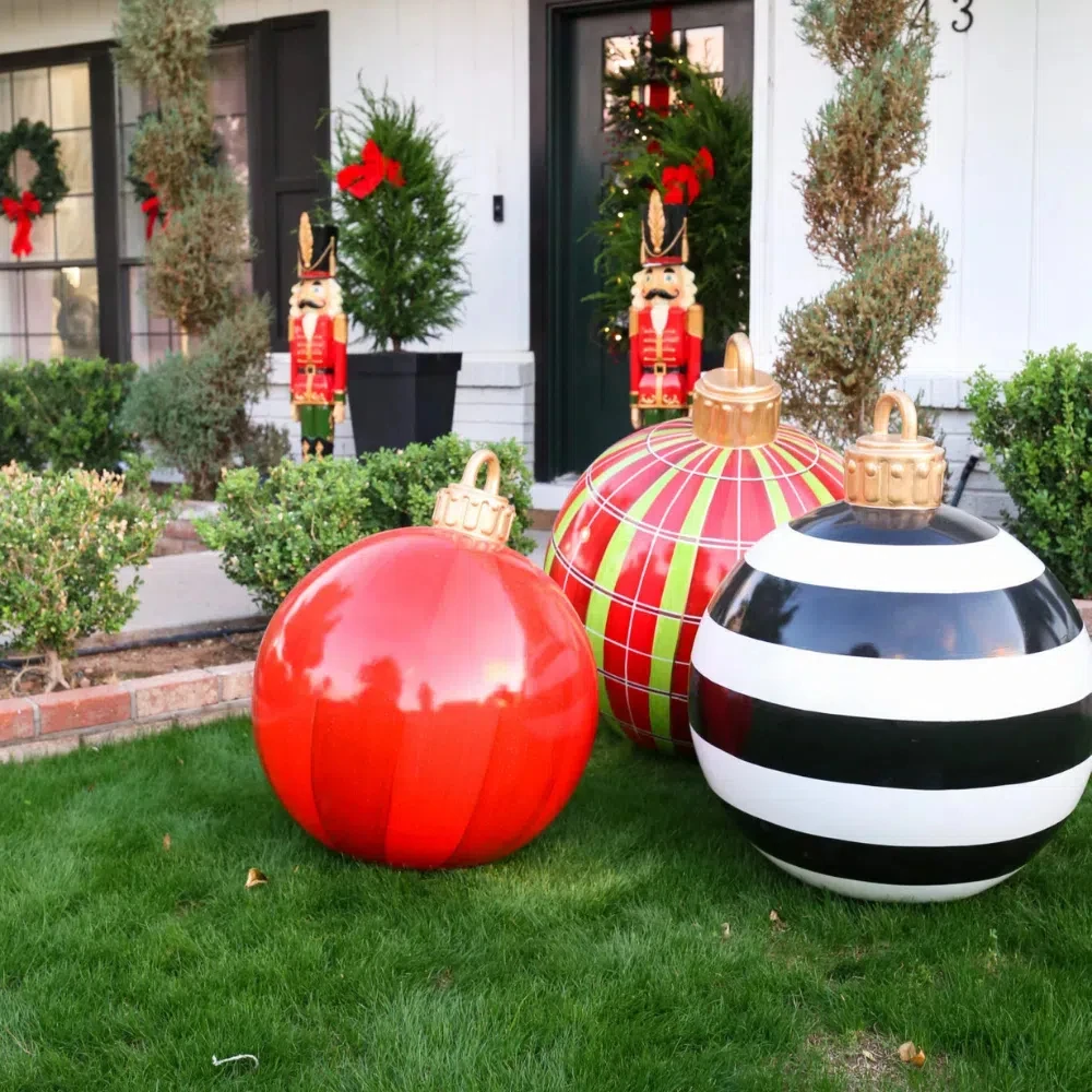 60 см уличные рождественские надувные украшения шар из ПВХ гигантские большие