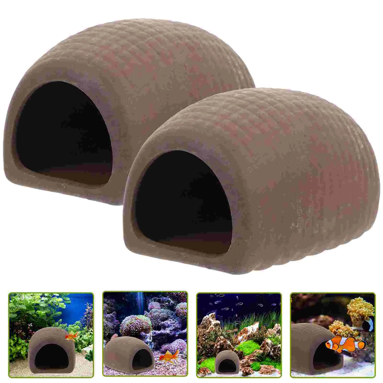 

Cave Aquarium Ceramic Tank Hideout Hideaway Shrimp Hiding Reptile Shelter Breeding House Decor Hide Decorations Landscape