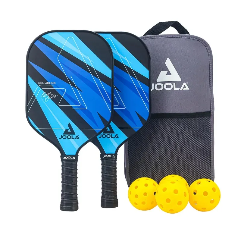 

JOOLA Ben Johns Blue Pickleball Set, 2 Paddles, Paddle Bag, 4 Balls, Blue