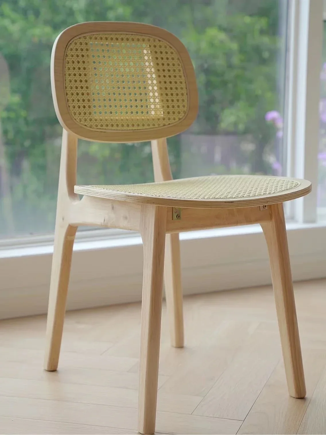 Массаivholz Rückenrechne Esszimmers tuhl Nordic Home Franzlarıisch Log Farbe Stuhl Wabi-Sabi Wind geb совершенноgus Gast 1897 Fre