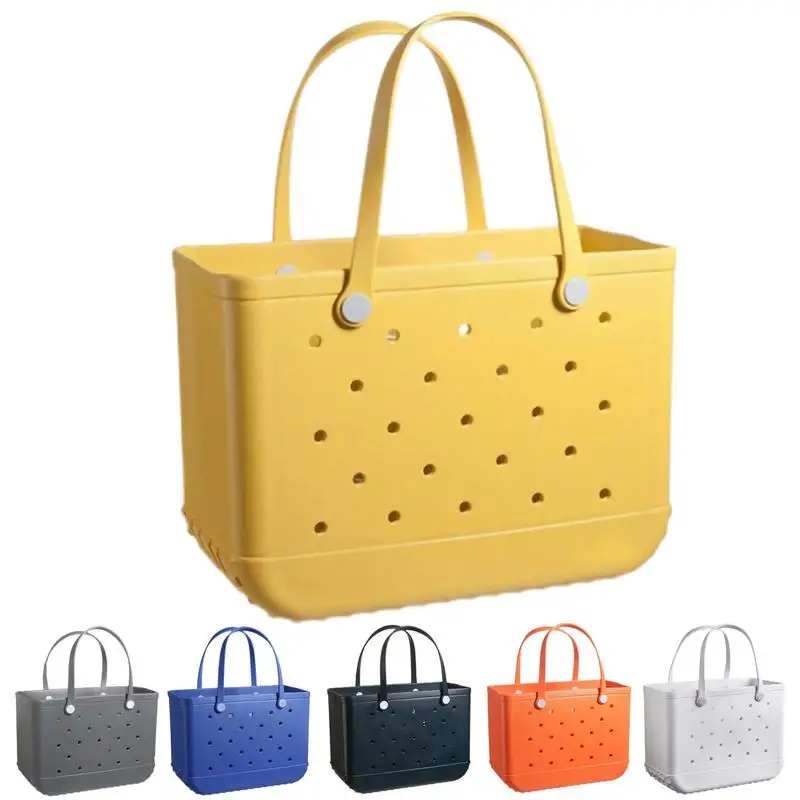 

1pc Portable Large Beach Tote Durable EVA Material Versatile Beach Handbag Washable Sand Proof Storage Container For Beach