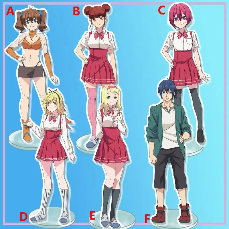 

Anime Stand World's End Harem Kamiya Karen Mizuhara Reito Acrylic Figure Display desktop decoration 15cm