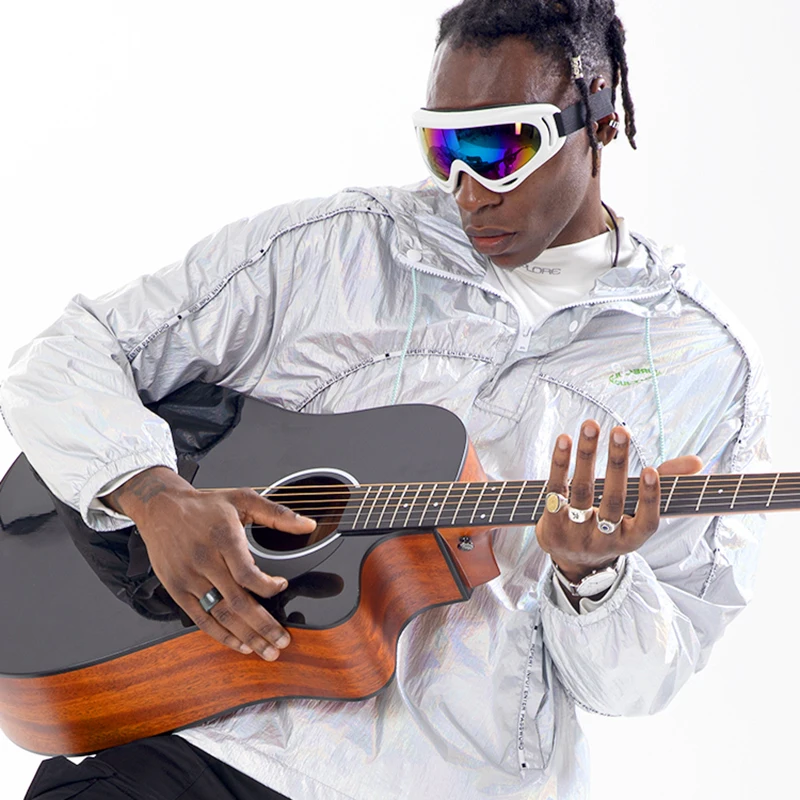 

6 Strings Acoustic Guitar Professional Large Portable Hollow Body Guitar High Quality Knob Veneer Guitarra Musical Instrument