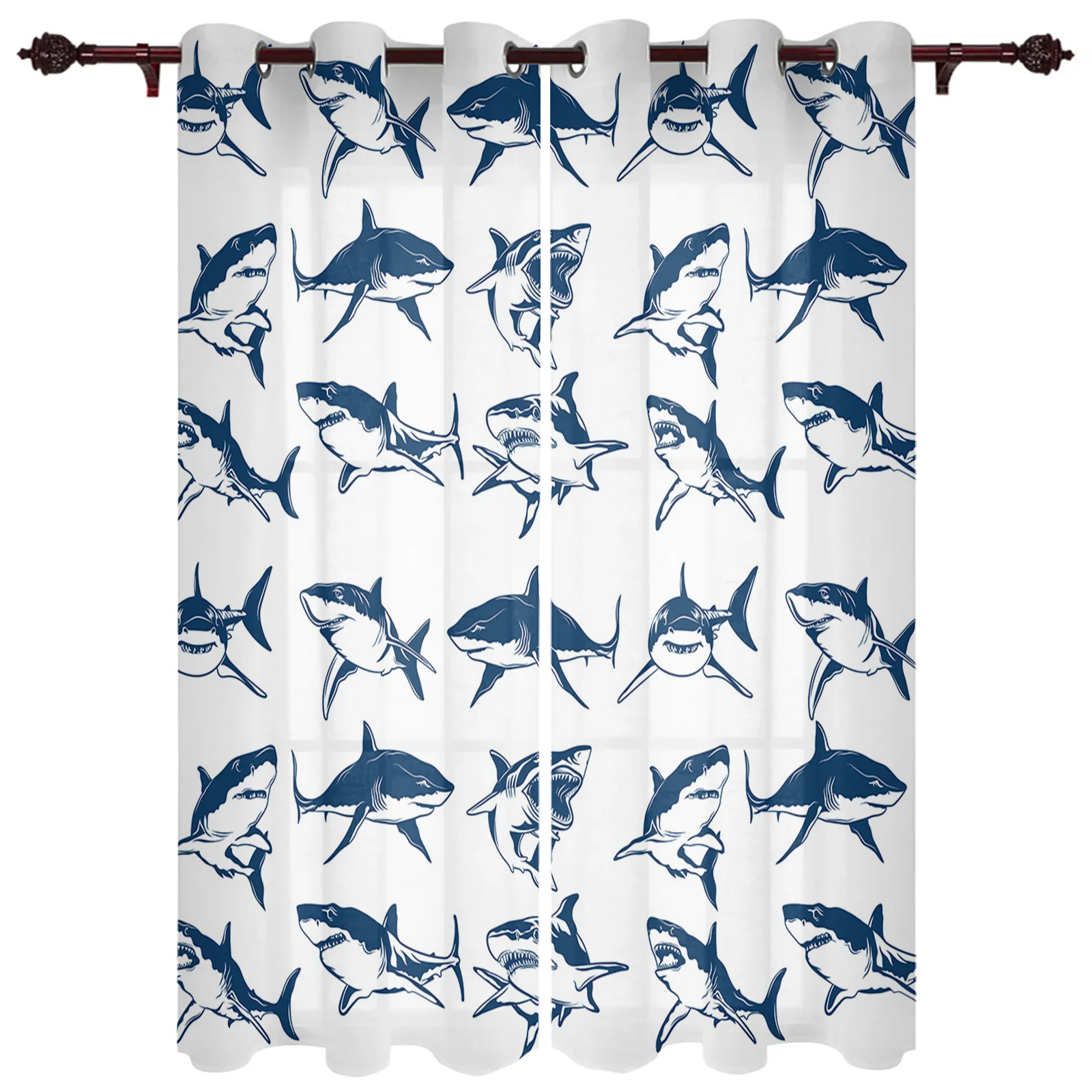 

Shark Texture Minimalist Modern Curtains for Living Room Home Decoration Hotel Drapes for Bedroom Fancy Window Treatments