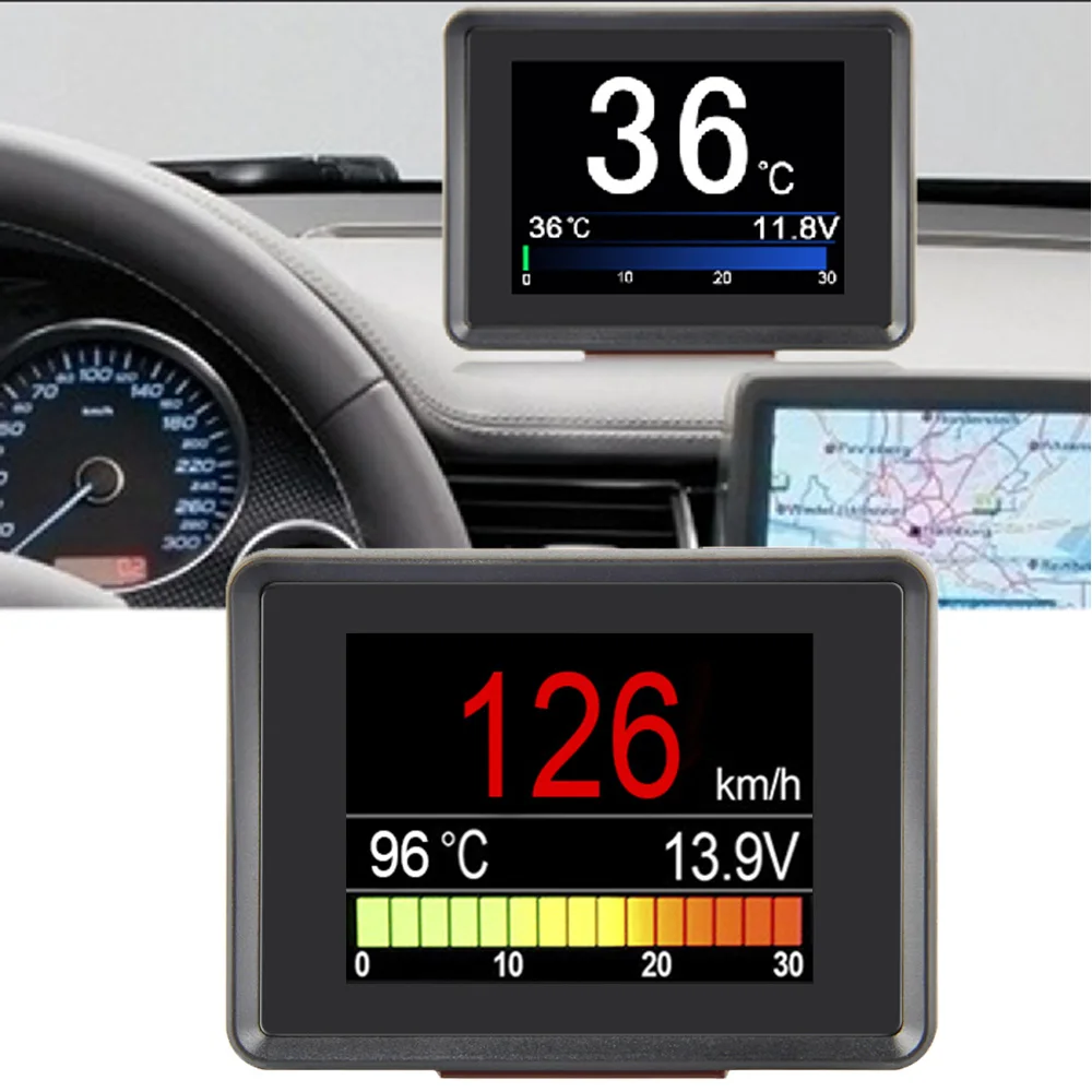 

Автомобильный бортовой компьютер A203 OBD2, цифровой измеритель скорости, расхода топлива, температуры, сканер OBD2