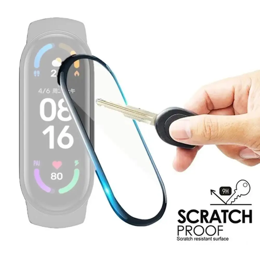 3D полноэкранная защита для Xiaomi Mi Band 8 защитное стекло высокой четкости с защитой