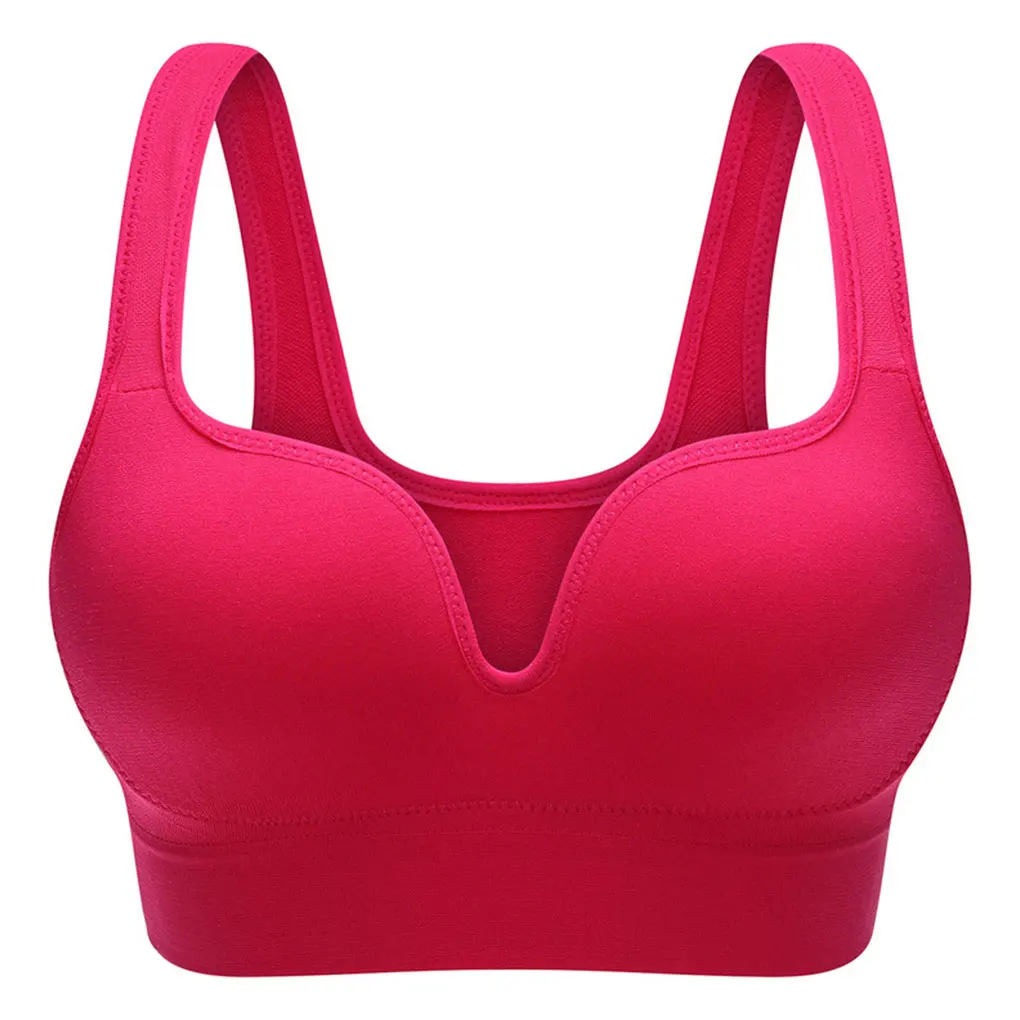 

Professional Women Yoga Top Tank Seamless Fitness Sports Push Up Bra Solid Color Gym Vest