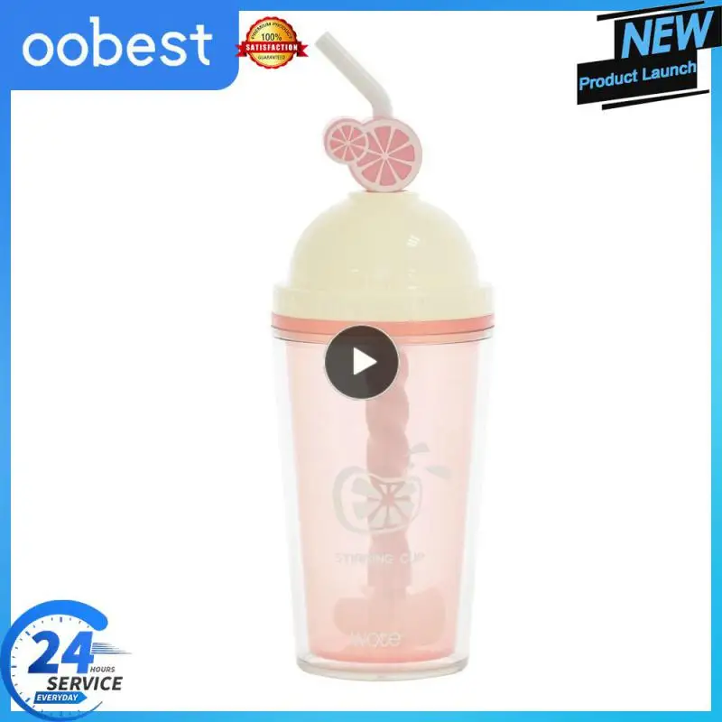 

Water Cup Personalized Pipette With Lid Plastic Cold Cup Double Wall Simple And Cute Straw Cup Drinking Juice Cups Cup