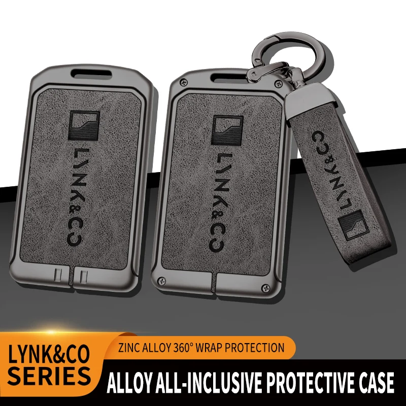 

New Zinc Alloy+Leather TPU NFC Card Slice Car Key Bag 2022 For Lynk&Co 05 06 09 03 01 02 Hatchback Accessories