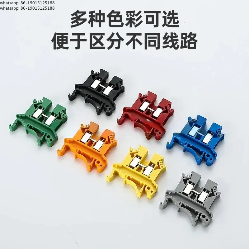 Фото Новые быстрозажимные клеммные колодки UK2.5B/UK3N/5N/6N/10N из чистой меди, рельсового типа, с винтовым креплением, 10 шт. в упаковке №1